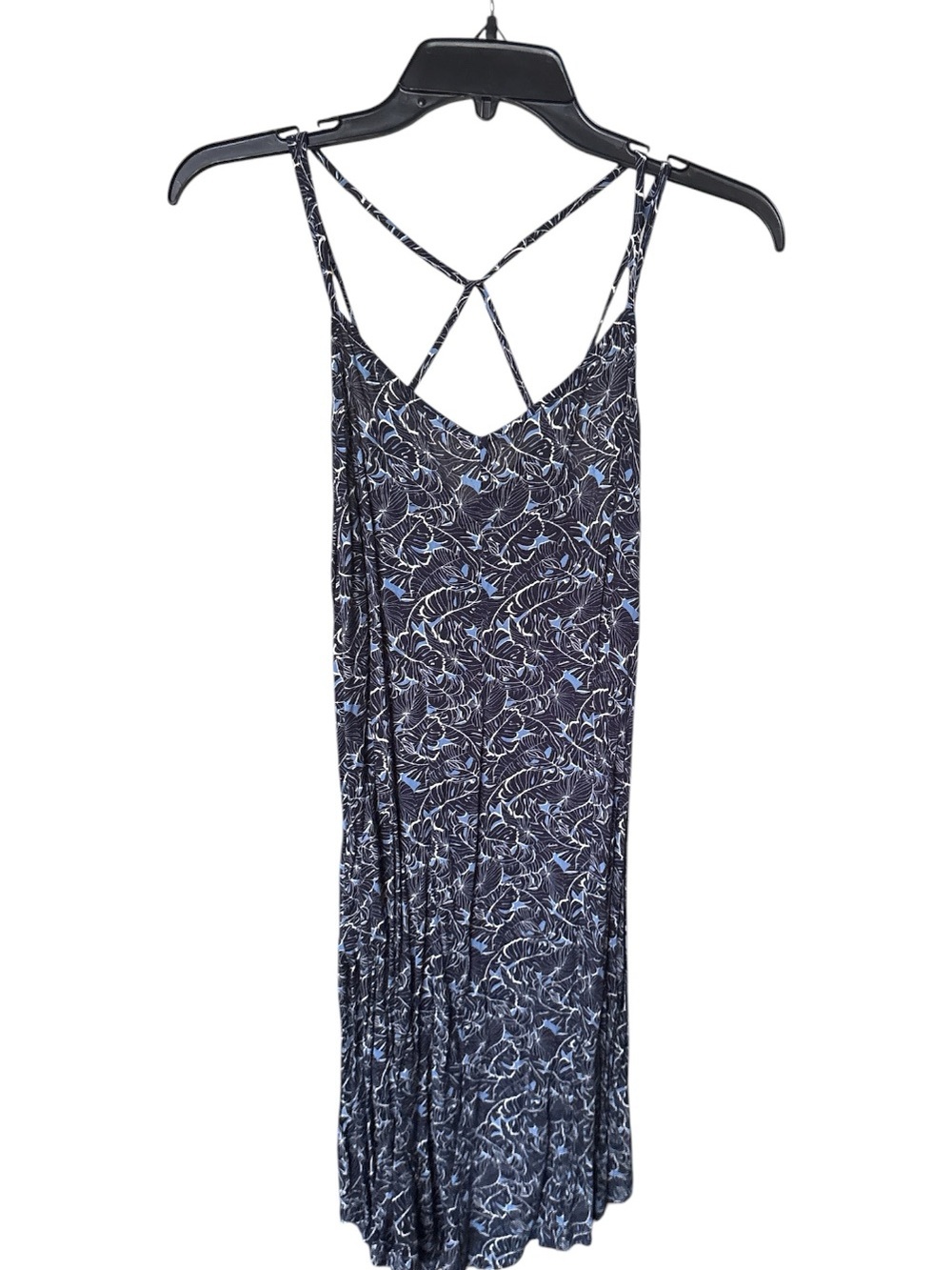Tommy Bahama Navy and Light Blue Floral Strappy Sleep Maxi